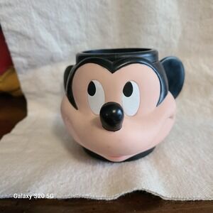 Mickey Mouse Mug Coffee Cup Disney Collectible Character Face Black Handle